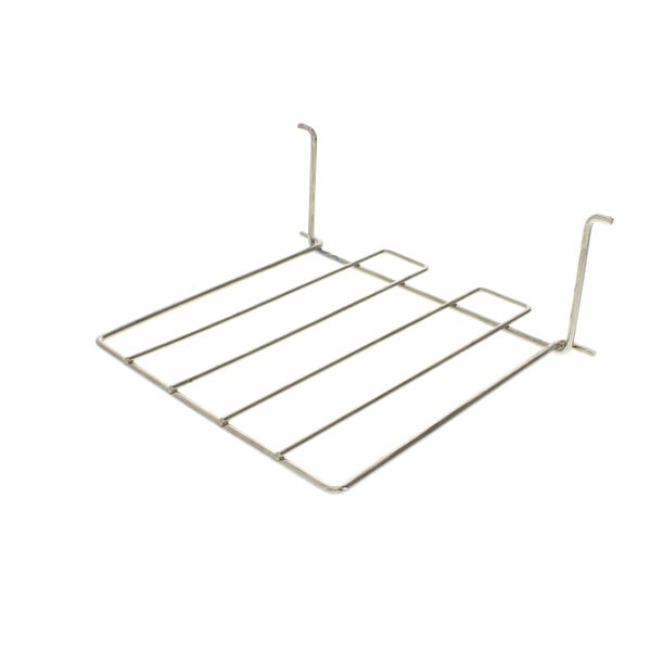 A metal wire feed ramp for a Hatco commercial toaster.