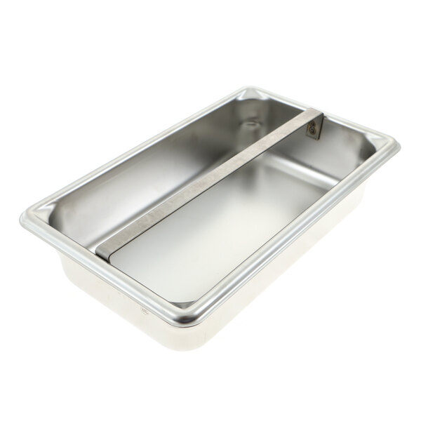 A stainless steel Metro water pan with a handle.