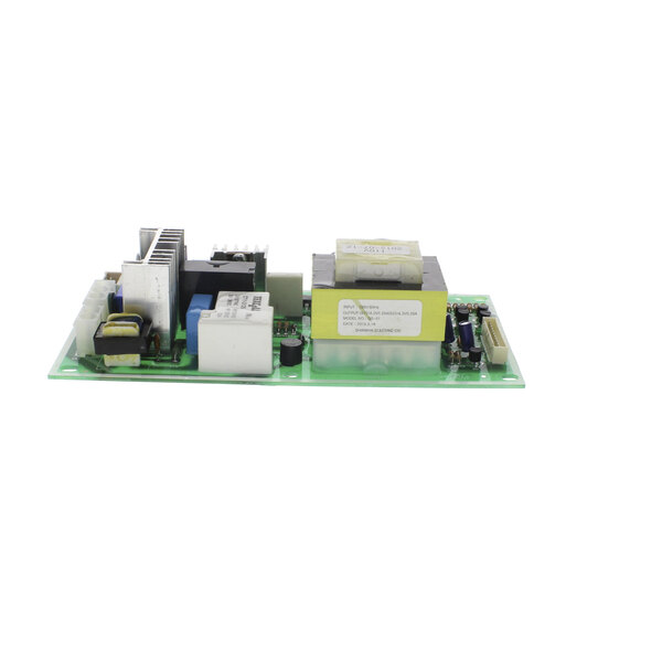A white Turbo Air Refrigeration control board with blue and yellow electronic components.