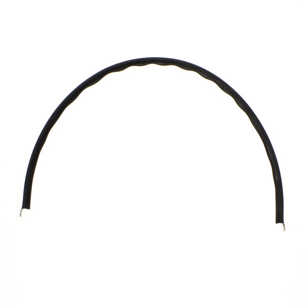 A black rubber gasket with a curved end.