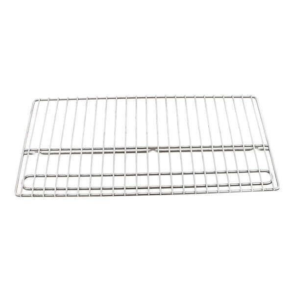 A Vulcan metal grid rack with a wire handle.