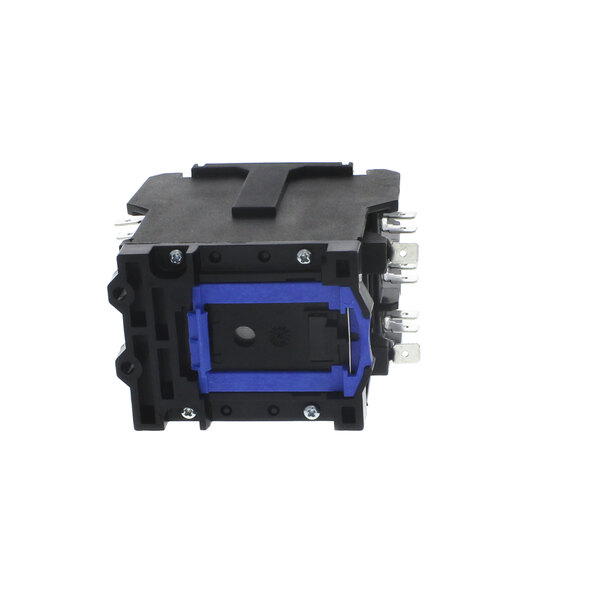 A black and blue Vulcan contactor with 35 Din base.