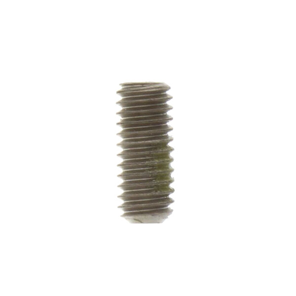 A close-up of a Hobart set screw with a small hole in it.