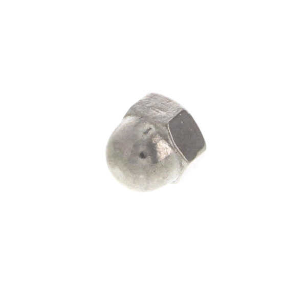 A close-up of a metal Berkel cap nut.