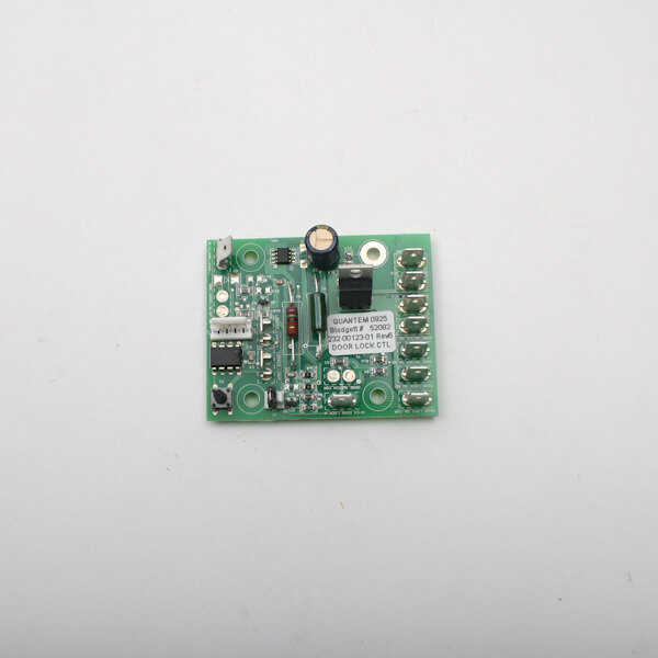 A Blodgett 52082 door lock control circuit board with many small components.