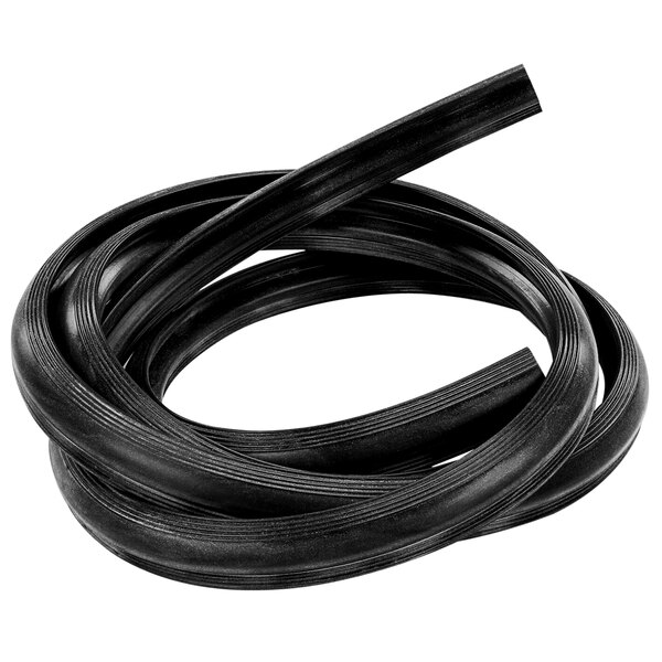 A black rubber tube with a long length.
