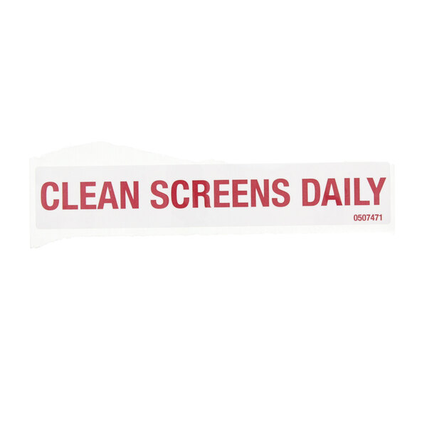 A white label with red text that says "Clean Daily" with the Champion logo.