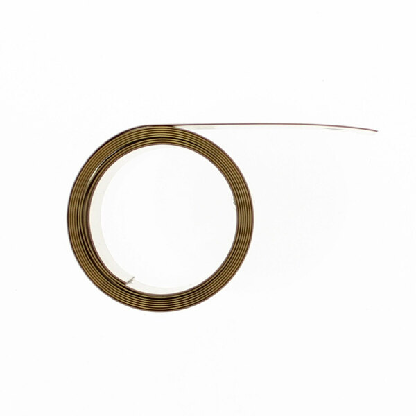 A roll of brown Meiko dishwasher door spring tape with a metal ring on it.