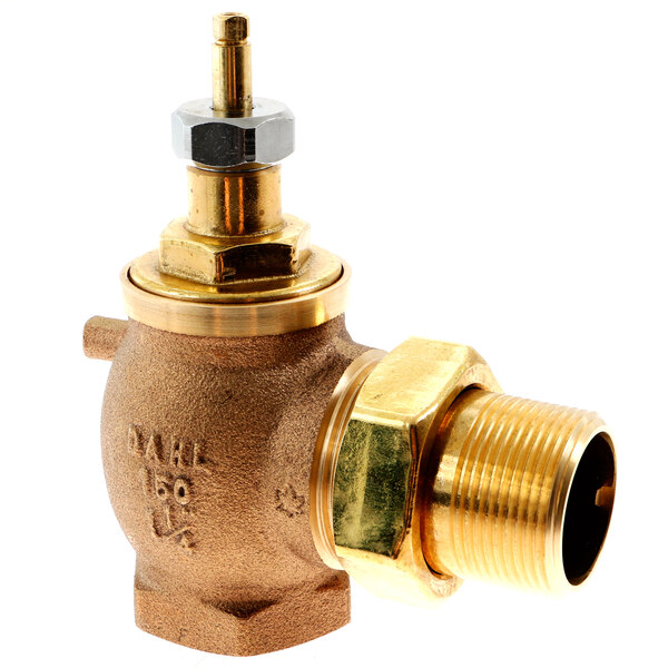 A Cleveland brass steam valve with a gold plated nut.