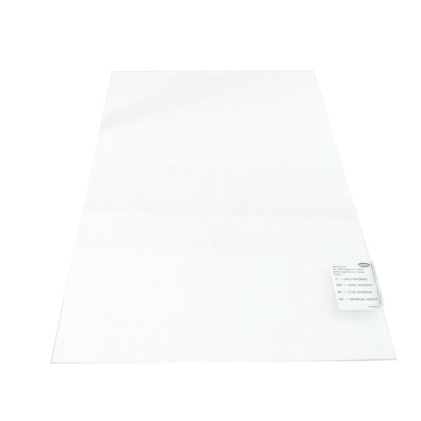 A white paper tag for a Cadco VT1055AO inner door glass.