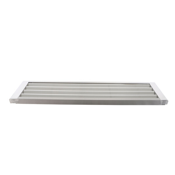 A white rectangular Norlake lower grille assembly with metal bars.