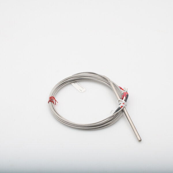 A close-up of a Middleby Marshall dual temp probe cable with red and white rubber tags.