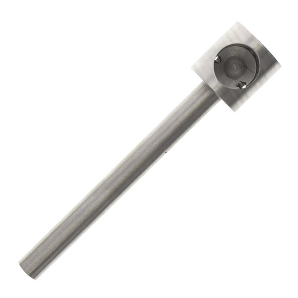 A metal rod with a hole on one end.