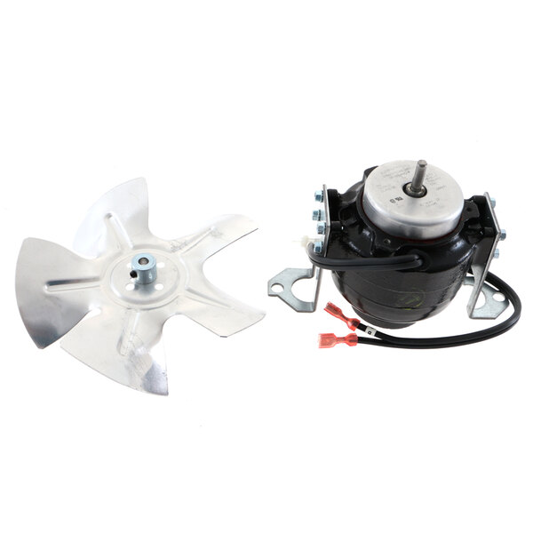 A Cornelius fan motor and fan blades.