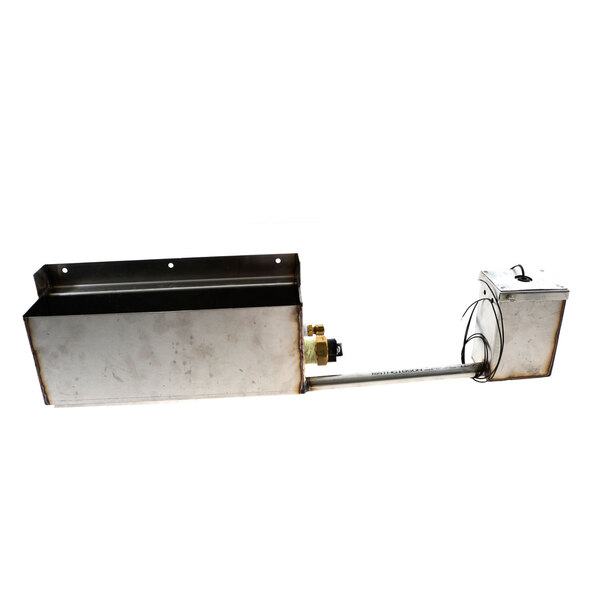 A Doyon Baking Equipment water pan assembly with a metal box and a valve.