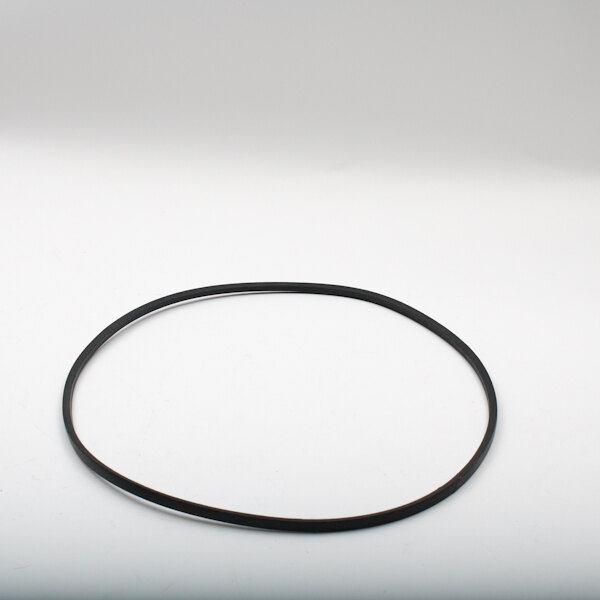 A black circular rubber belt.
