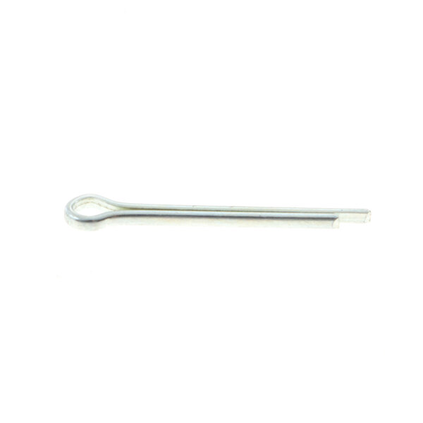 A silver metal cotter pin.