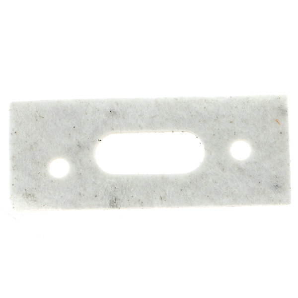 A white rectangular Vulcan spark igniter gasket with holes.