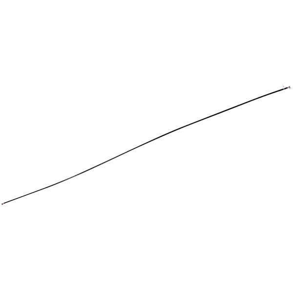A black long thin stick with a small hook on the end.