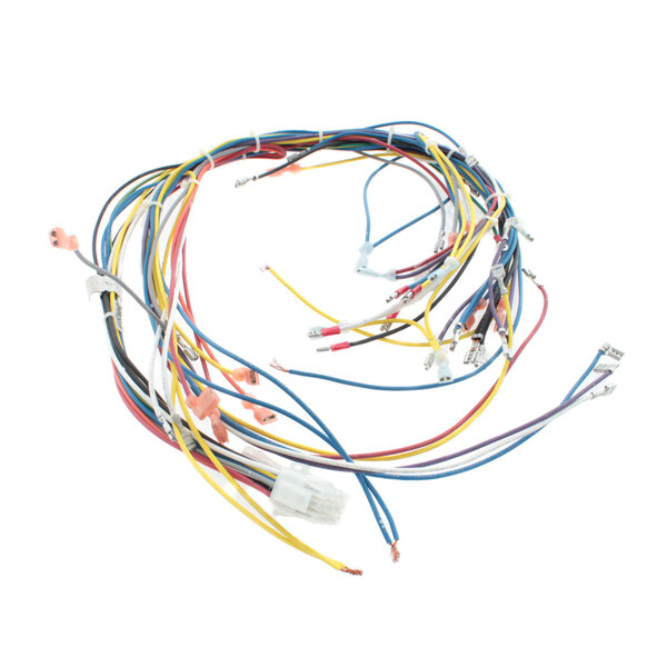 A Blodgett wiring harness with several colorful wires.