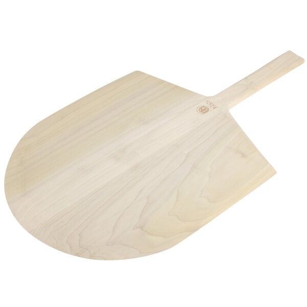 An American Metalcraft wood pizza peel with a handle.