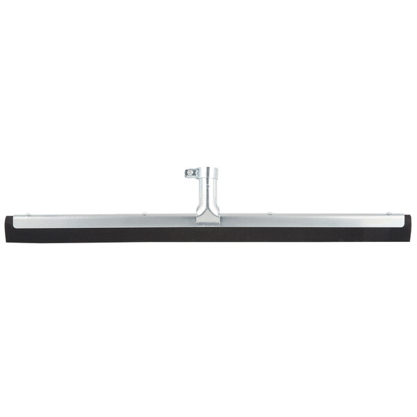 A Unger stainless steel floor squeegee with black foam.