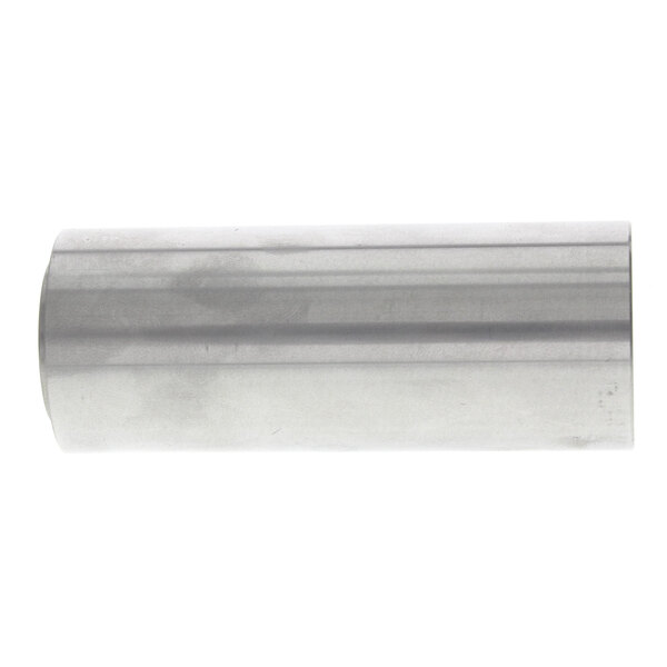 A close-up of a stainless steel metal tube.
