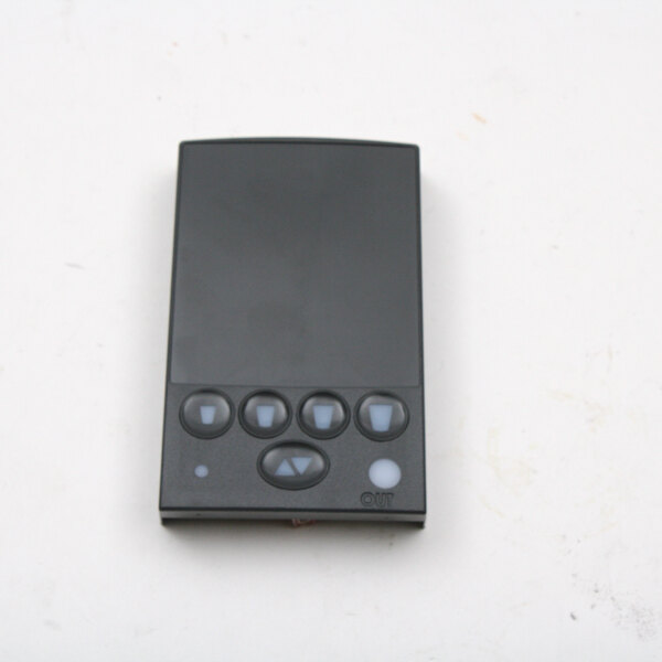 A black Cornelius touchpad with black buttons and circles.