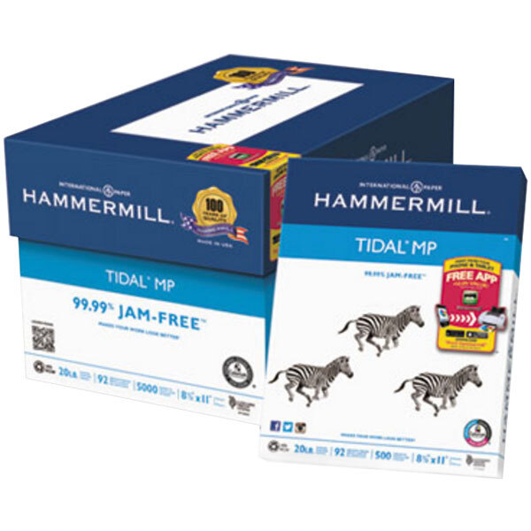 Hammermill 162008 8 1/2" x 11" White Case of 20 Everyday Copy and