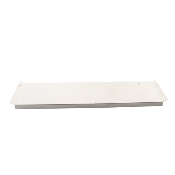 A white rectangular Blakeslee condensate baffle with metal handles.