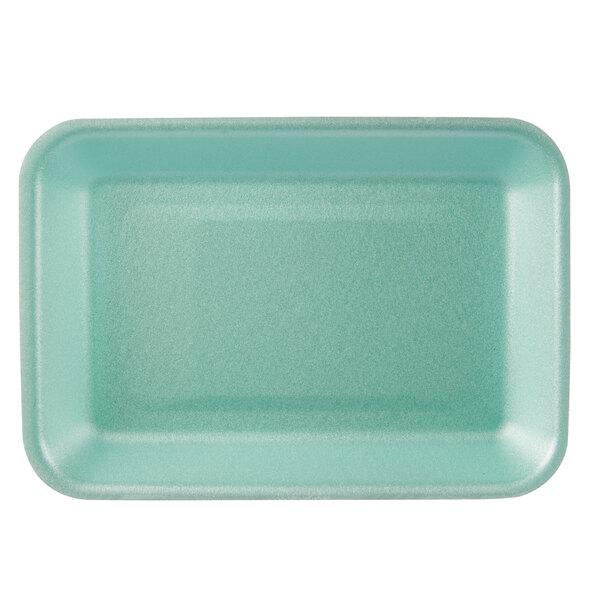 CKF 88202 (2) Green Foam Meat Tray 8 1/4" x 5 3/4" x 3/4" 500/Case