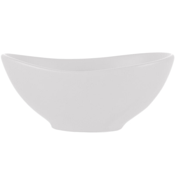 A white Libbey Driftstone porcelain bowl.