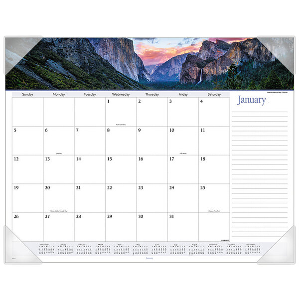 At-A-Glance 89802 22" x 17" Landscape Panoramic Monthly January 2023 - December 2023 Desk Pad Calendar