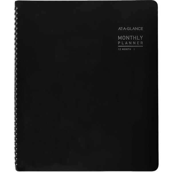 At-A-Glance 70260X05 8 7/8" x 11" Black January 2023 - December 2023 Contemporary Monthly Planner