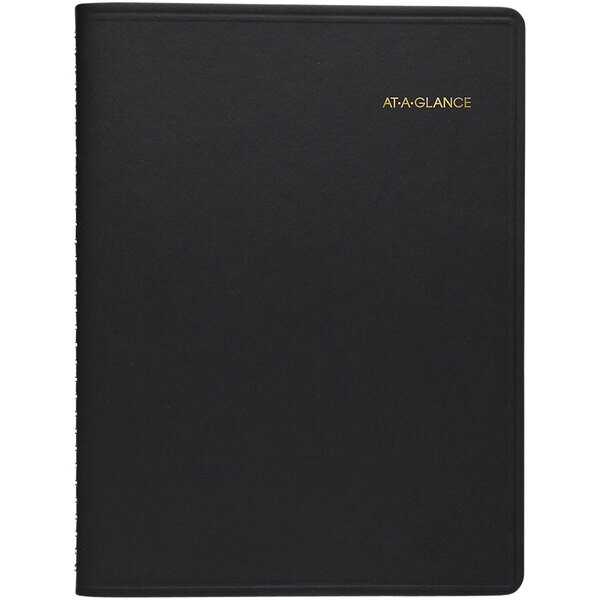 At-A-Glance 7086505 6 7/8" x 8 3/4" Black January 2023 - January 2024 Hourly Appointment Book