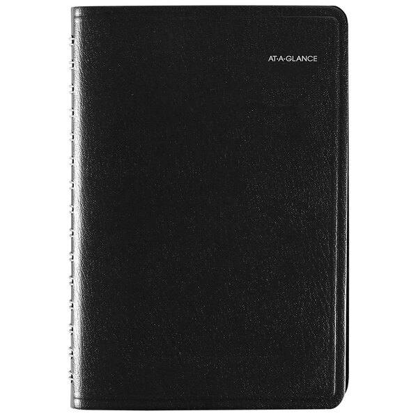 At-A-Glance G10000 DayMinder 4 7/8" x 8" Black January 2023 - December 2023 Daily Appointment Book