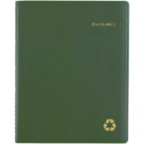 At-A-Glance 70950G60 8 1/4" x 10 7/8" Green January 2023 - December 2023 Classic Weekly / Monthly Appointment Book