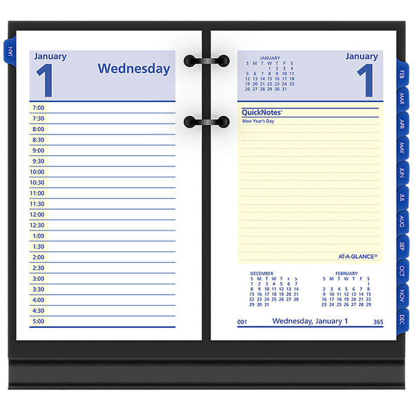 An At-A-Glance desk calendar refill page for 2024 with two days on it.