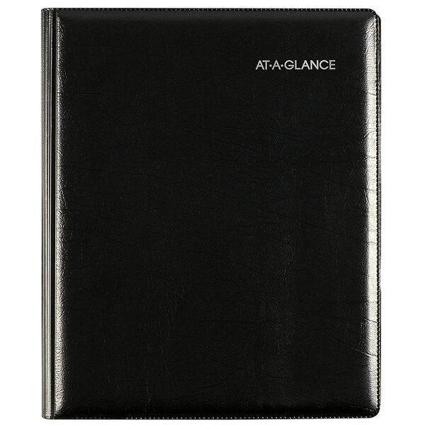 At-A-Glance G54500 DayMinder 6 7/8 x 8 3/4" Black January 2023 - December 2023 Executive Refillable Weekly / Monthly Planner