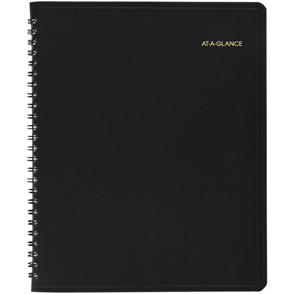 At-A-Glance 7082405 6 7/8" x 8 3/4" Black January 2023 - December 2023 24-Hour Daily Appointment Book
