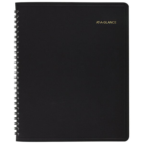 At-A-Glance 7012705 6 7/8" x 8 3/4" Black July 2022 - December 2023 Academic Monthly Planner
