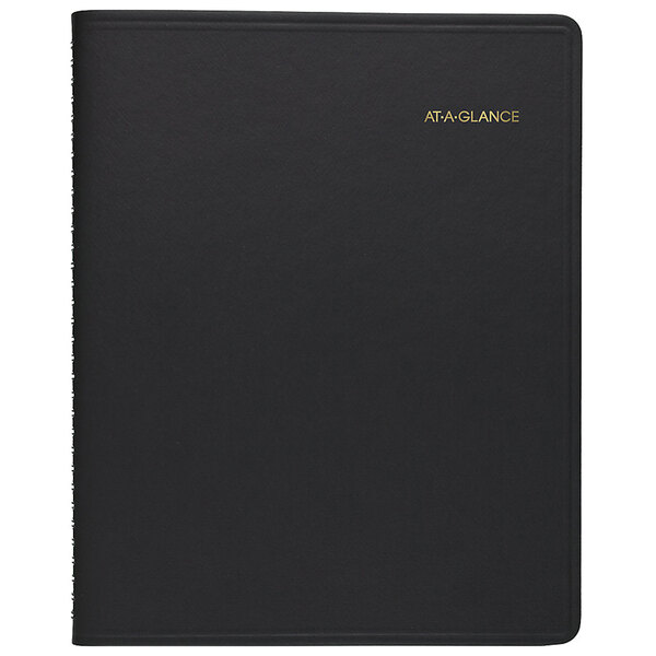 At-A-Glance 70950V05 8 1/4" x 10 7/8" Black January 2024 - December 2024 Triple View Weekly / Monthly Appointment Book