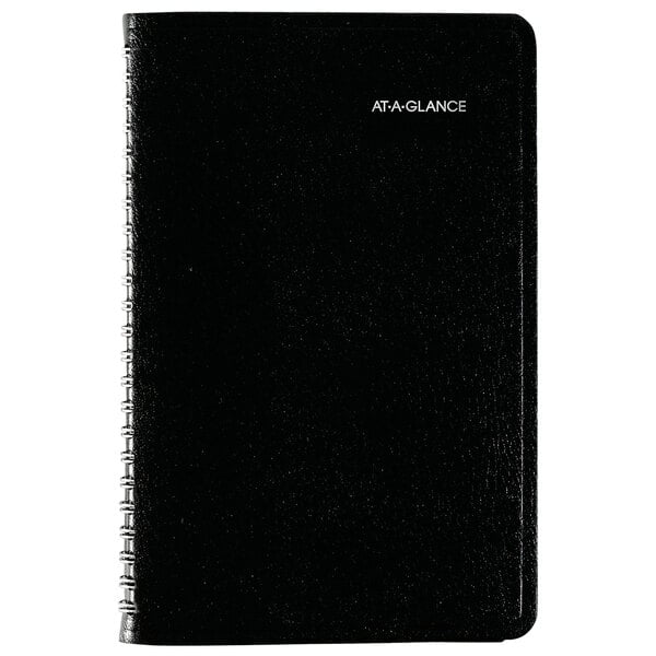 At-A-Glance G20000 DayMinder 4 7/8" x 8" Black January 2023 - December 2023 Weekly Appointment Book