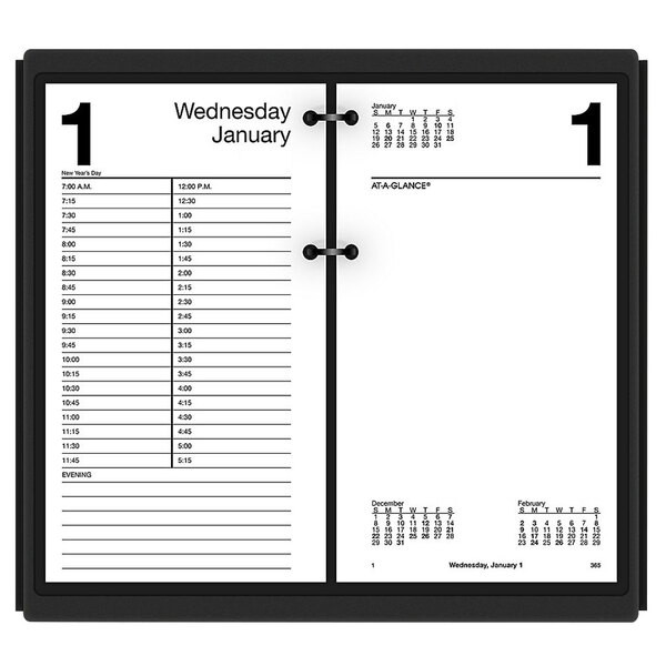 At-A-Glance E21050 4 1/2" x 8" White 2023 Large Desk Calendar Refill
