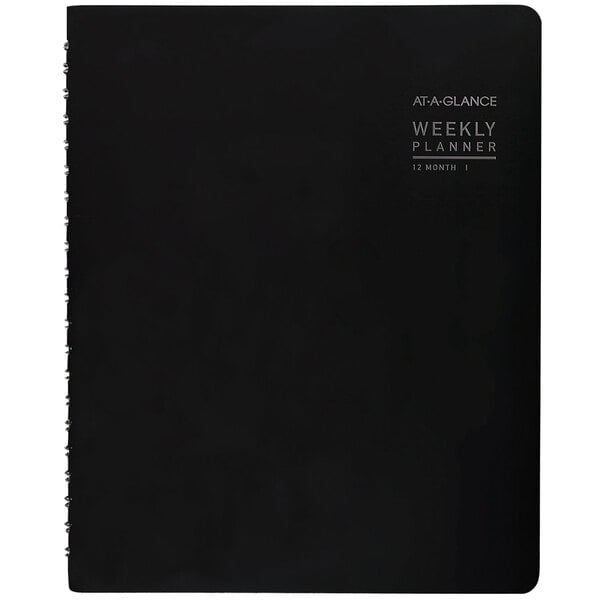 At-A-Glance 70950X05 8 1/4" x 10 7/8" Black January 2023 - December 2023 Contemporary Weekly / Monthly Planner