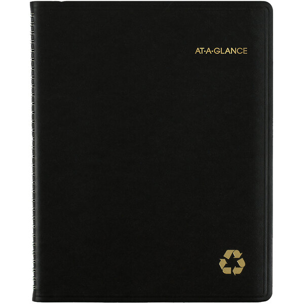 At-A-Glance 70950G05 8 1/4" x 10 7/8" Black January 2023 - December 2023 Classic Weekly / Monthly Appointment Book