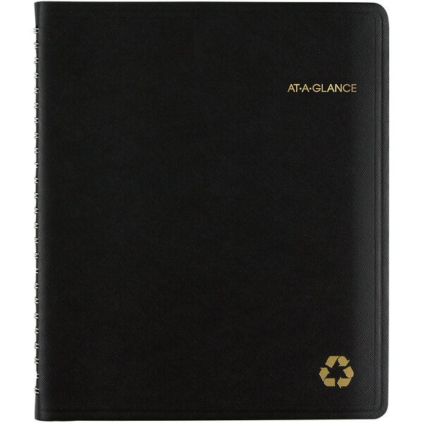 At-A-Glance 70951G05 6 7/8" x 8" Black January 2023 - December 2023 Classic Weekly / Monthly Appointment Book