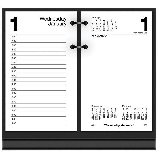 At-A-Glance E71750 3 1/2" x 6" January 2023 - December 2023 Desk Calendar Refill