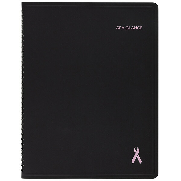 At-A-Glance 76PN0605 QuickNotes 9" x 11" Special Edition Black / Pink Monthly 2023 Planner