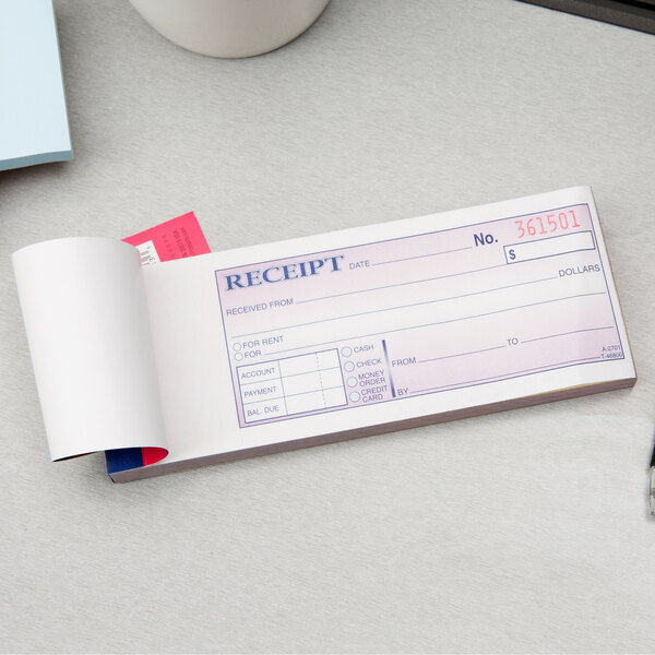 Adams TC2701 3Part Carbonless Rent Receipt Book with 50 Receipts